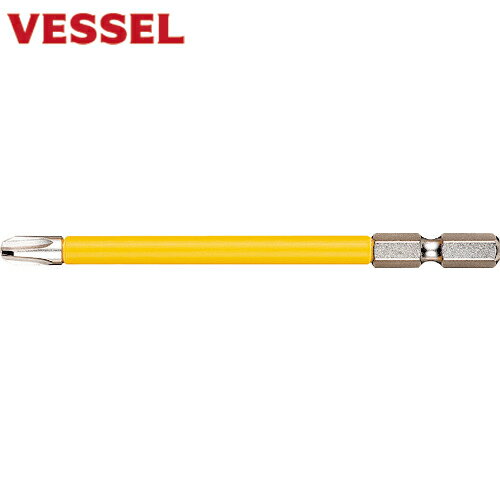 ベッセル VESSEL 電ドラボール用替ビット +3×100mm (1本) 品番：USB163100