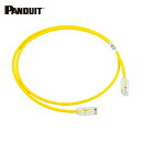 パンドウイット PANDUIT カテゴリ6A細径パッチコード 0.5m 黄 UTP28X0.5MYL (1本) 品番:UTP28X0.5MYL