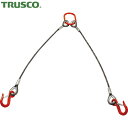 TRUSCO(トラスコ) 2本吊り玉掛けワイヤロープスリング アルミロックスリング フック付き 9mmX1m (1S) 品番：TWEL-2P-9S1