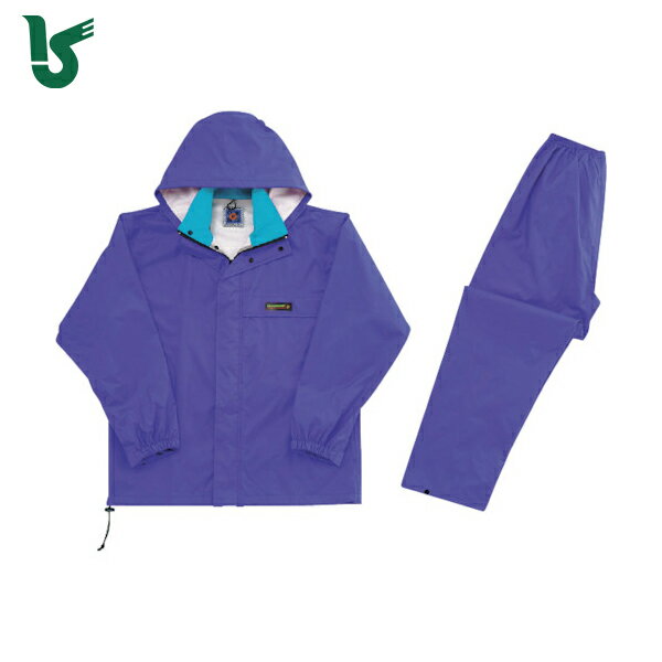 カジメイク 雨具 合羽 カッパ レインスーツ オールマインドスーツ パープル L (1着) 品番：3250-33-L