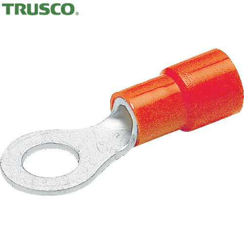 TRUSCO(トラスコ) 環境配慮型絶縁被覆付圧着端子丸形φ4.3長さ19.4 (30個入) (1Pk) 品番：T-TMEX1.25-4M
