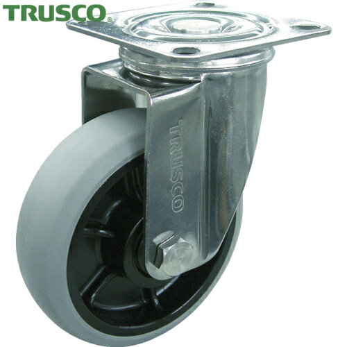 トラスコ TRUSCO ナイロンホイールウレタンキャスター ステン金具 自在 Φ150 (1個) 品番：TYSGUJ-150