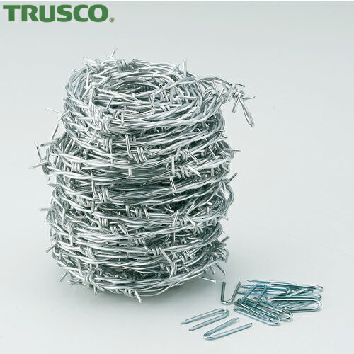 TRUSCO(トラスコ) 有刺鉄線 溶融亜鉛メッキ 1.6mmX20m (1巻) 品番：TUW-16-20