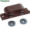 トラスコ TRUSCO 木製家具の扉開き止め等に マグネットキャッチ(横型) ナイロン製 L62mm 白茶 (1個) 品番:TSM-25SW-BR