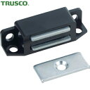 トラスコ TRUSCO 木製家具の扉開き止め等に マグネットキャッチ 樹脂製・縦型横型両用 L45mm 黒 (1個) 品番:TSM-63P-BK