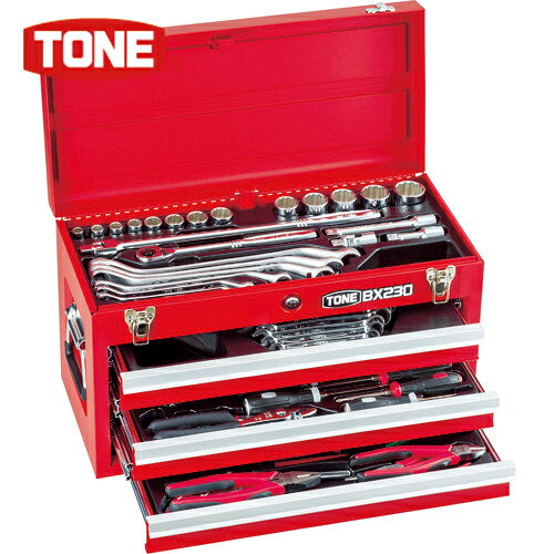 TONE トネ 整備用工具セット ツールセット 差込角12.7mm 62点セット レッド (1S) 品番：TSS450
