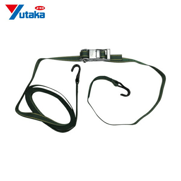 ユタカメイク ベルト荷締機コブラ 25mm×4.5m×1m J型フック (1台) 品番：V25-J