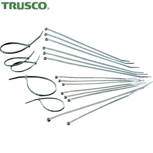 トラスコ TRUSCO ケーブルタイ幅4.6mm×400mm最大結束φ116耐候性 100本 (1袋) 品番：TRCV-400W
