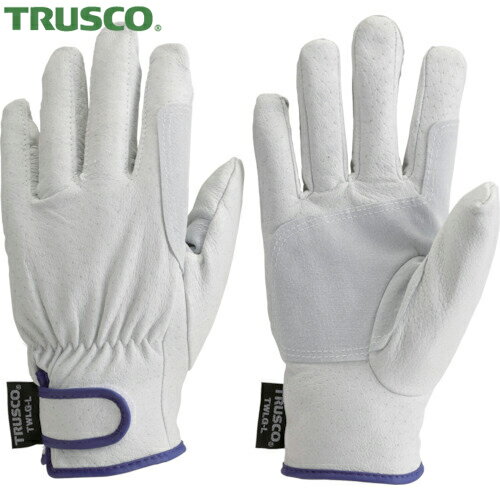 トラスコ TRUSCO 作業手袋 革手袋 マジック式防寒豚本革手袋 当て付タイプ Mサイズ (1双) 品番：TWLG-M