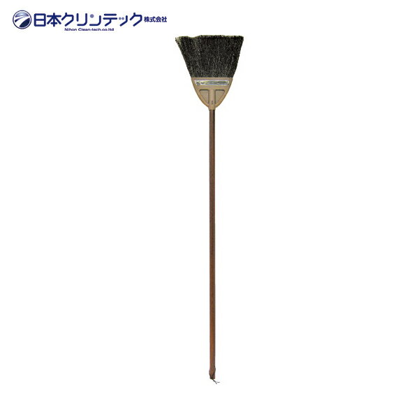日本クリンテック ほうき 箒 ホーキ ホウキ イイとこ取りほうき ハイブリッドタイプ ロング木柄 (
