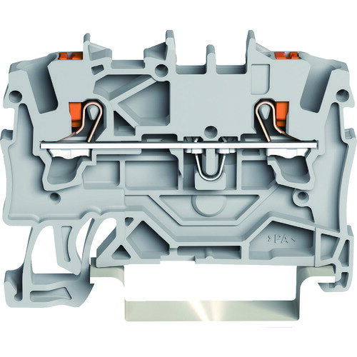 ワゴ WAGO プッシュボタン操作タイプ スプリング式中継端子台2201シリーズ2線式用 (1個) 品番：2201-12..