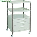 トラスコ TRUSCO V型ツールワゴン 482X420XH798 3段引出付 (1台) 品番:VL-2