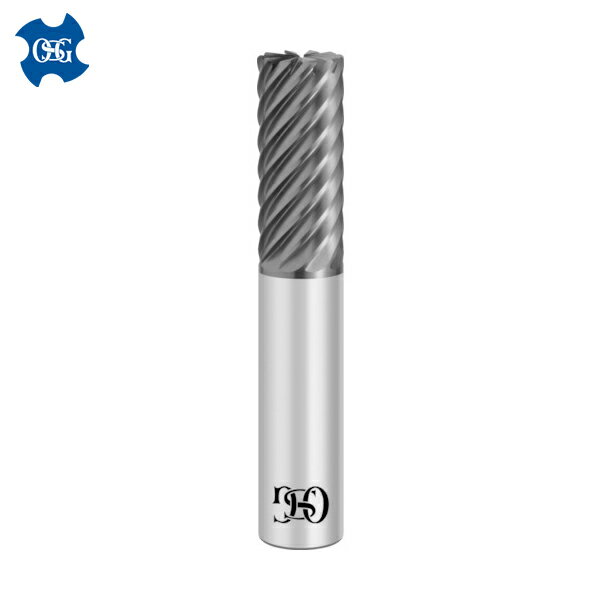 OSG(オーエスジー) ハイススクエアエンドミル VコートXPM多刃 ショート(高剛性) 6刃 刃径10mm 刃長25mm 8457100 (1本) 品番：VPS-EMS-10X6F