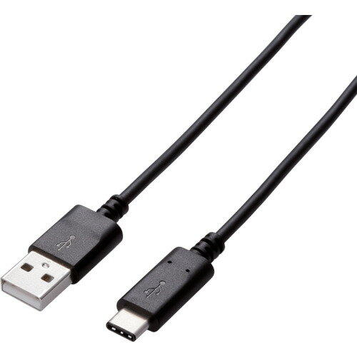 エレコム USB2.0ケーブル A-Cタイプ 認証品 3A出力 0.5m (1本) 品番：U2C-AC05NBK