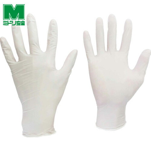 ミドリ安全 作業手袋 ニトリル使い捨て手袋 粉なし 白 SS （100枚入） (1箱) 品番：VERTE-751K-SS
