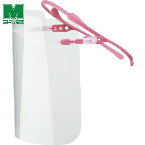 ミドリ安全 保護メガネ メディカルフェイスシールド ルックユー 本体 ピンク (1個) 品番:VMS-551-P の商品画像