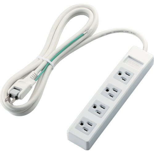 エレコム ELECOM オフィス用タップ 3ピンプラグ マグネット付 4口 2.5m ホワイト (1個) 品番：T-T1B-3425WH