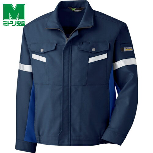 ミドリ安全 作業服 作業着 ユニフォーム ベルデクセル 帯電防止 反射材仕様ブルゾン VE547上 S (1着) ..