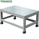 トラスコ TRUSCO アルミ製溶接一体構造型作業台 縞板タイプ 一段(完成品) W600×D400×H300 (1台) 品番:WTDBC-6430