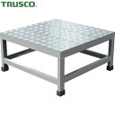 トラスコ TRUSCO アルミ製溶接一体構造型作業台 縞板タイプ 一段(完成品) W600×D600×H300 (1台) 品番:WTDBC-6630