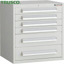 トラスコ TRUSCO WLVR型キャビネット 500×412×H540 引出6段 ホワイト色 (1台) 品番:WLVR-541-W
