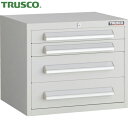 トラスコ TRUSCO WLVR型キャビネット 500×412×H420 引出4段 ホワイト色 (1台) 品番:WLVR-422-W