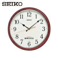 SEIKO(セイコー) 電波掛時計 セイコーネクスタイム ZS256B 茶木目模様光沢仕上げ 直径310mm (1個) 品番：ZS256B