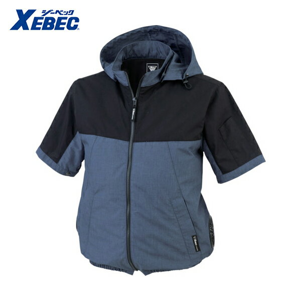 XEBEC ジーベック 空調服半袖ブルゾンXE98026−116−SS 杢ブルー (1着) 品番：XE98026-116-SS