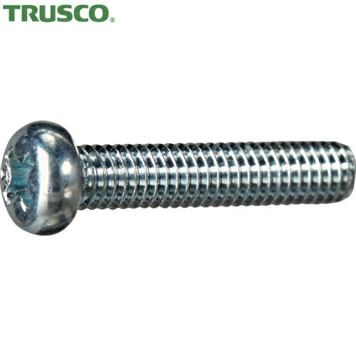 TRUSCO(トラスコ) 皿頭小ねじ ユニクロ 全ネジ M3×8 50本入 少量パック (1袋) 品番：Y825-0308