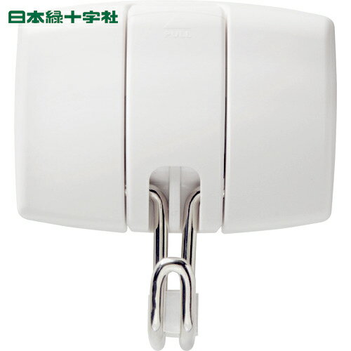 緑十字 簡易着脱マグネットフック 白 耐荷重14kg MG-971W 91×85mm ABS樹脂 ブリスターパック入り (1個) 品番：313023