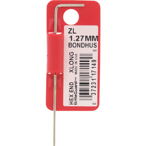 BONDHUS ボンダス 六角L-レンチ エクストラロング 1.27mm (1本) 品番：ZL1.27MM