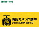 日本緑十字 安全標識 イラスト標識(天井用) 防犯カメラ作動中 CIS-6 B 140×360mm PET (1枚) 品番:407062