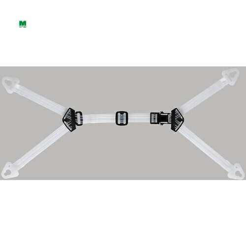 ミドリ安全 交換用 ヘルメット内装品 透明耳アゴ紐 (1組) 品番：4007037632