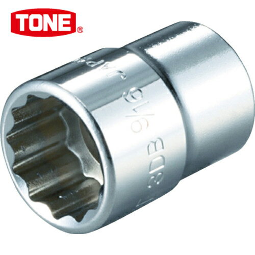 TONE トネ ソケット（インチ） （12角） 吋目 1 1/4inch 全長47mm (1個) 品番：4DB-40