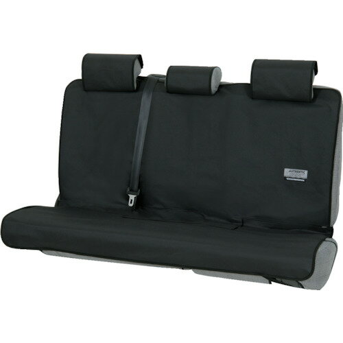 ボンフォーム カーシートカバー ファインテックス リヤ（枕カバー付き・シートベルト対応） 1枚 ブラッ..