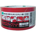オカモト クロス粘着テープ 25m NO420 PEクロステープ包装用 赤 50mm (1巻) 品番:420R
