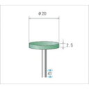 ナカニシ グリーンポリッシャー 10本入 平型 φ20×2.5×軸φ3 WA #180 (1Pk) 品番:46872(4)