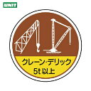 ユニット 作業管理ステ クレーンデリック5t以 PPステッカー 35Ф 2枚入 (1組) 品番：370-49