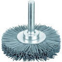 LESSMANN 軸付ホイルブラシ 砥粒入ナイロン線 1.1 #120 φ80 (1個) 品番:418842