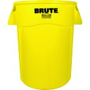ラバーメイド ラウンドブルートコンテナ スリット付き 37.9L イエロー (1個) 品番:261004(3)