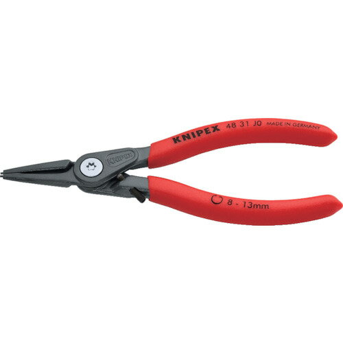 KNIPEX クニペックス 穴用精密スナップリングプライヤー オープンリミッター付き 8-13mm (1丁) 品番：4831-J0