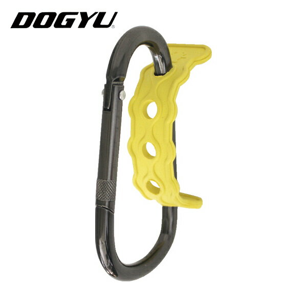 土牛(DOGYU) ラバーロック付カラビナイエローRL-1Y (1丁) 品番：04511