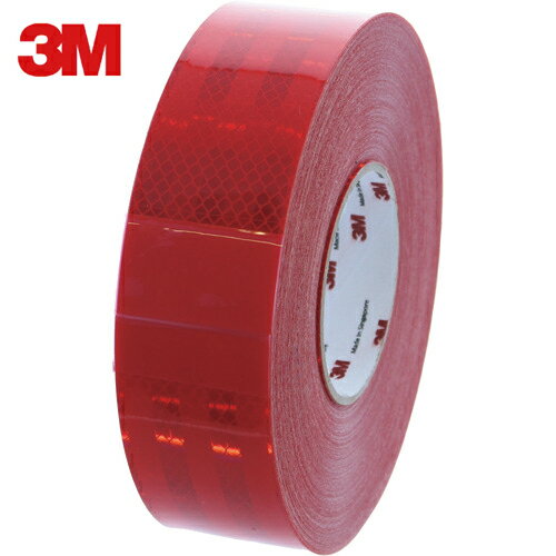 3M スリーエム DGコンスピキュイティ反射シート 53．5mmX50m 赤 (1巻) 品番：983-72 53.5