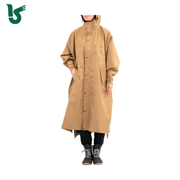 カジメイク 雨具 合羽 カッパ レインスーツ 7441 サイクルモードハイポンチョ ベーシュ F (1着) 品番:7441-04-F