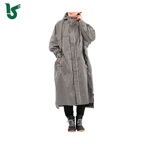 カジメイク 雨具 合羽 カッパ レインスーツ 7441 サイクルモードハイポンチョ ギンガム F (1着) 品番:7441-77-F