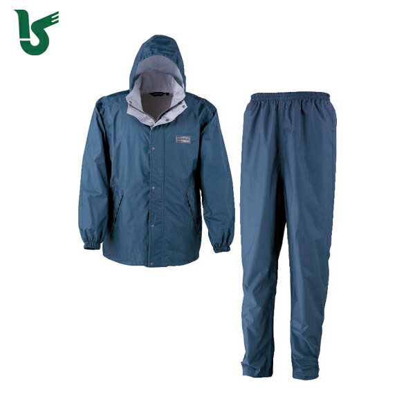 カジメイク 雨具 合羽 カッパ エントラントレインスーツ2 サックス M (1着) 品番:7250-47-M