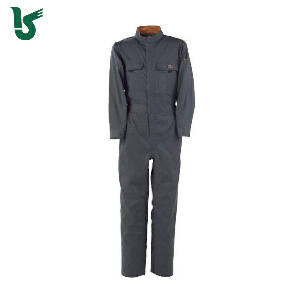 カジメイク 作業服 T/C長袖つなぎ服 チャコールグレー M (1着) 品番：6609-74-M