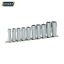 ハゼット HAZET ディープソケットセット(6角タイプ・差込角9.5)レール付 (1S) 品番:880LG10H