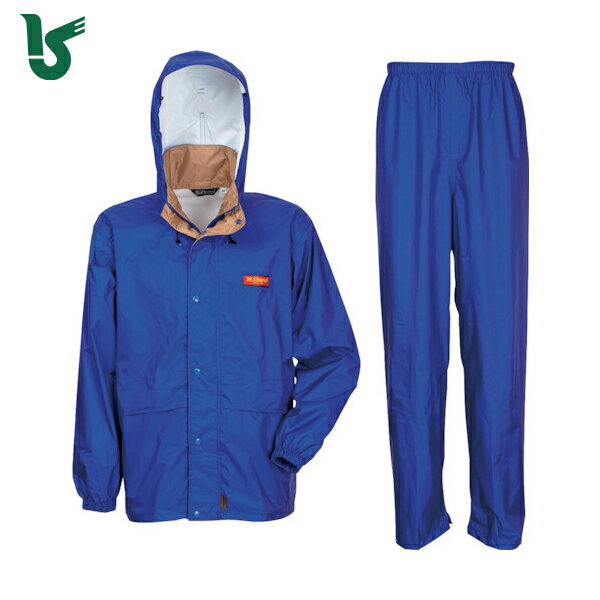 カジメイク エントラントレインスーツ ブルー L (1着) 品番:7200-45-L