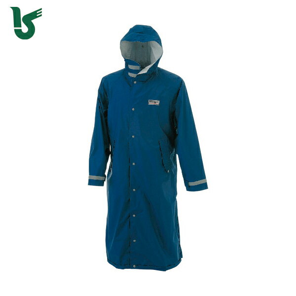 カジメイク 雨具 合羽 カッパ レインスーツ エントラントレインコート ネイビー M (1着) 品番:7260-55-M